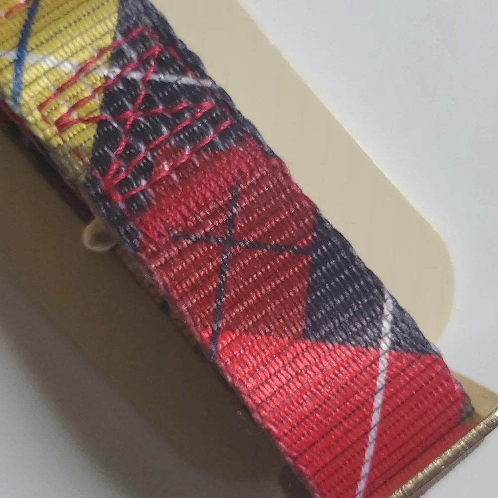 Bond & Co Red/Gold Plaid Collar, Small